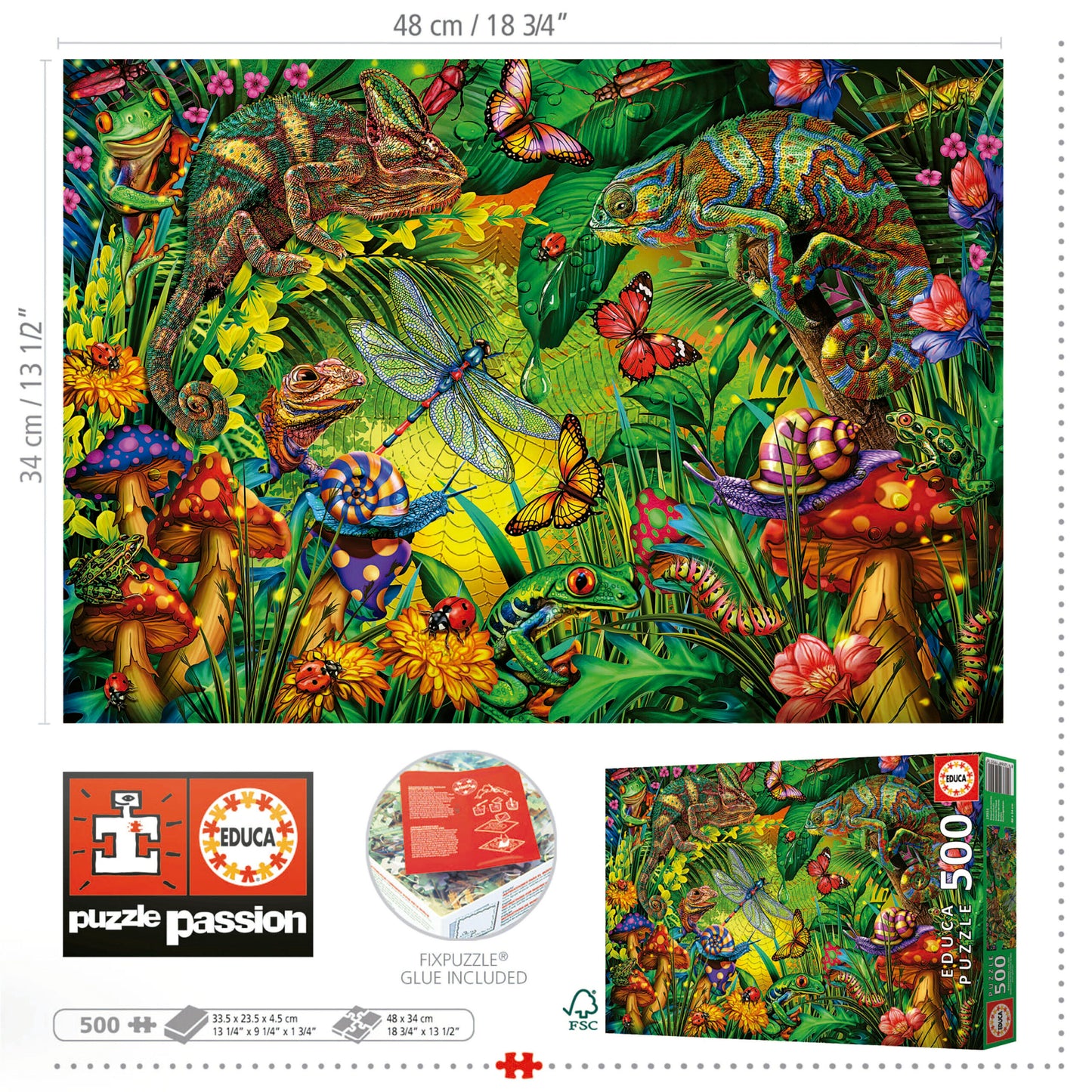 Puzzle 500 pezzi Colourful Forest