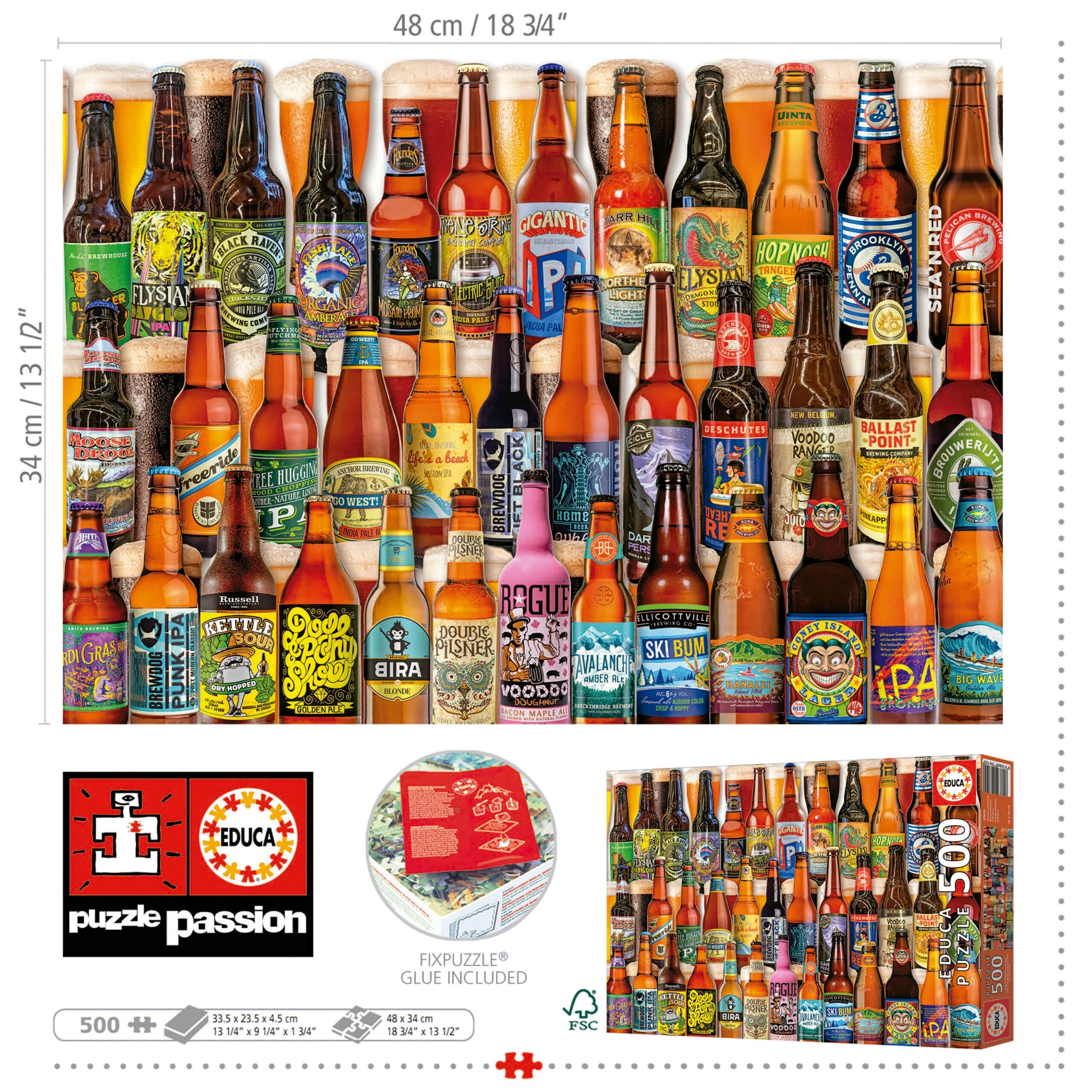 Puzzle 500 pezzi Craft Beers - Centroscuola