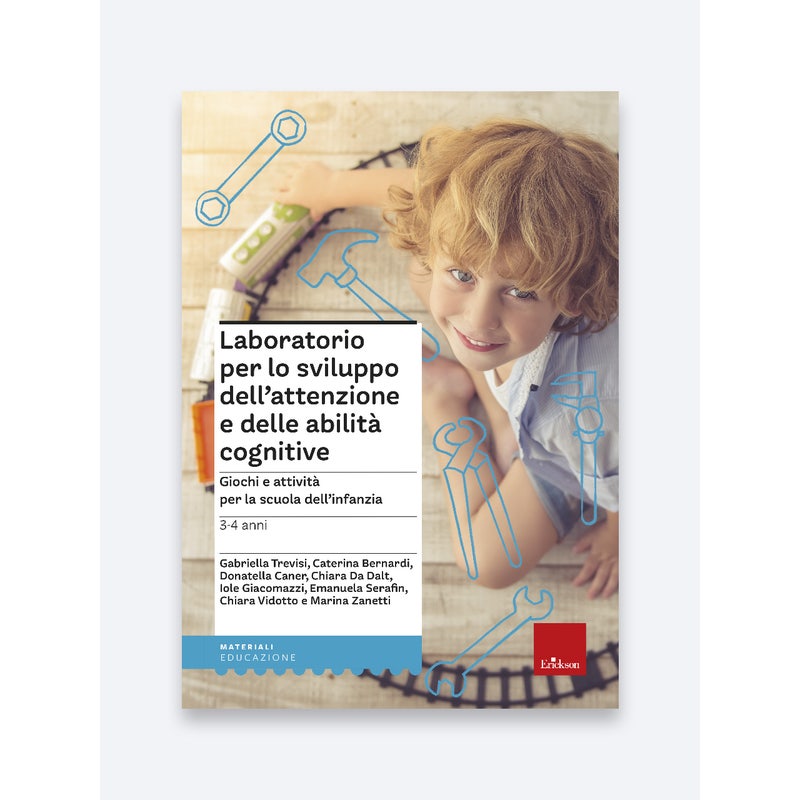 Copertina del libro Laboratorio per lo sviluppo dell'attenzione e delle abilità cognitive, Erickson