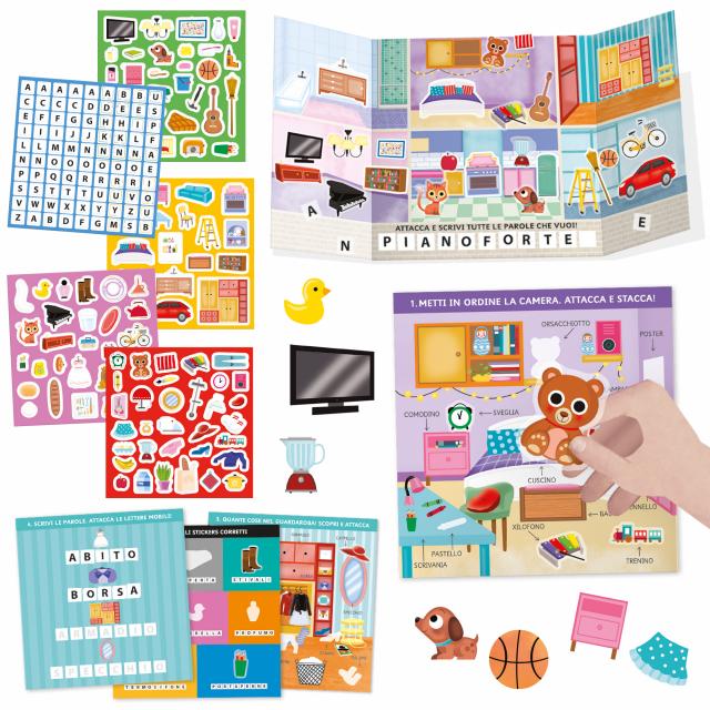 Scuola Stickers Le Mie Prime Parole - Headu - scenario e stickers