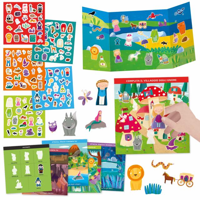 Scuola Stickers Fiabe e Favole - Headu - scenario e stickers