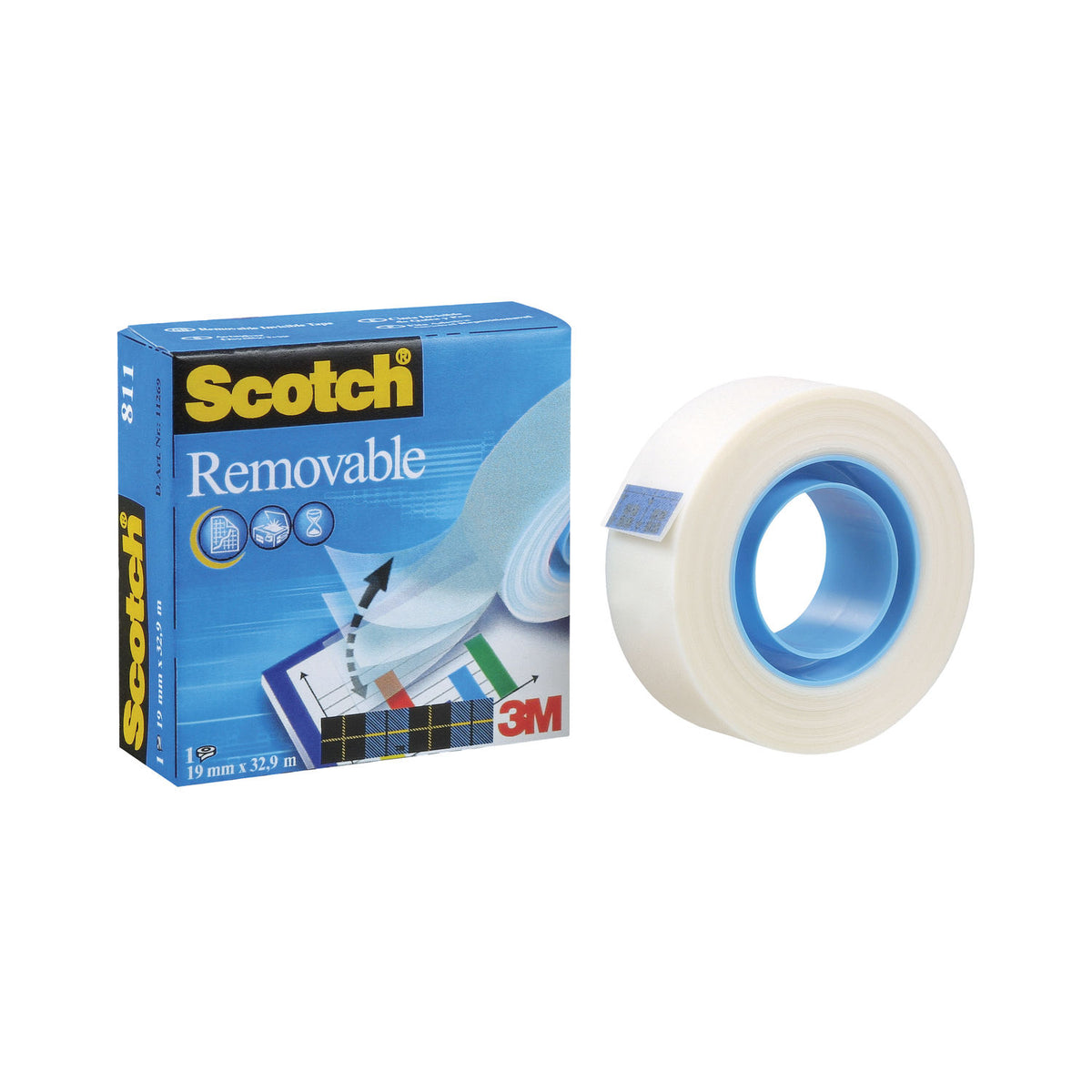 Scotch Removable 811 nastro adesivo invisibile rimovibile 19 mm x 33 m - Centroscuola