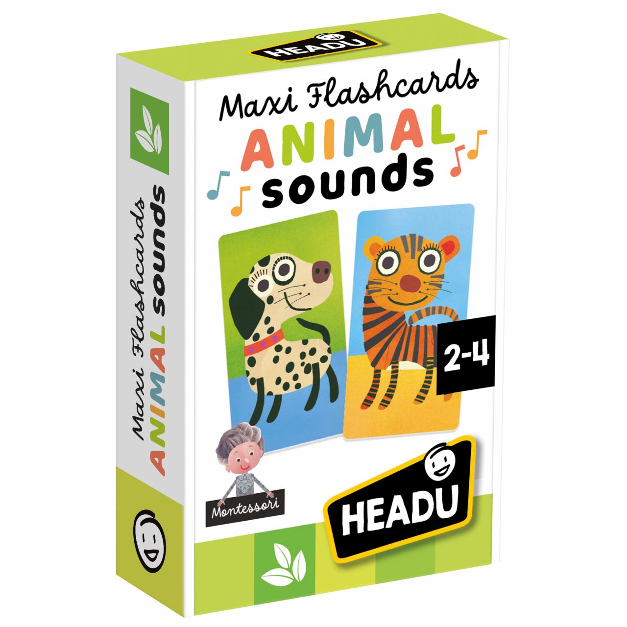 Maxi Flashcards Montessori Animal Sounds - Headu