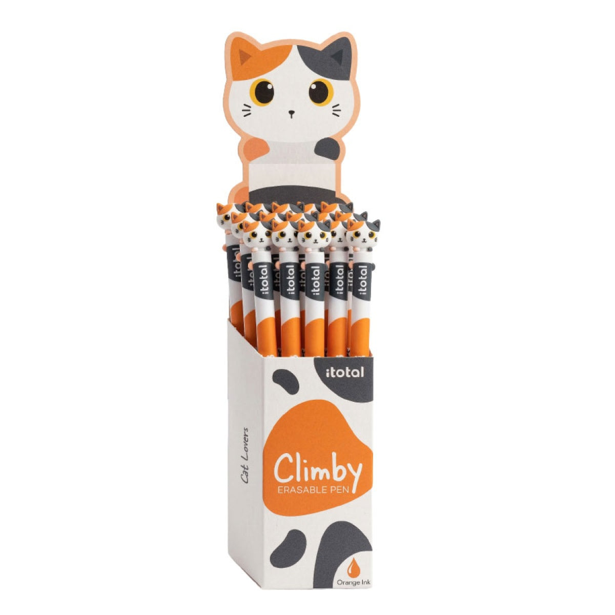 Penna cancellabile 3D - Cat Lovers arancione - Centroscuola