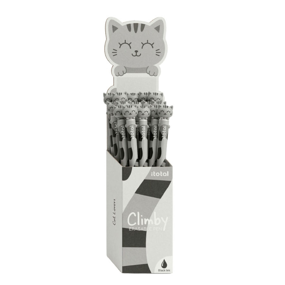 Penna cancellabile 3D - Cat Lovers nero - Centroscuola