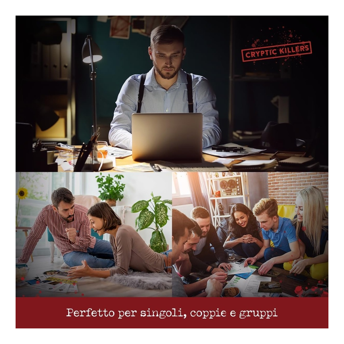 Omicidio al Cinema - il gioco investigativo Cryptic Killers giocato da singoli, coppie e gruppi
