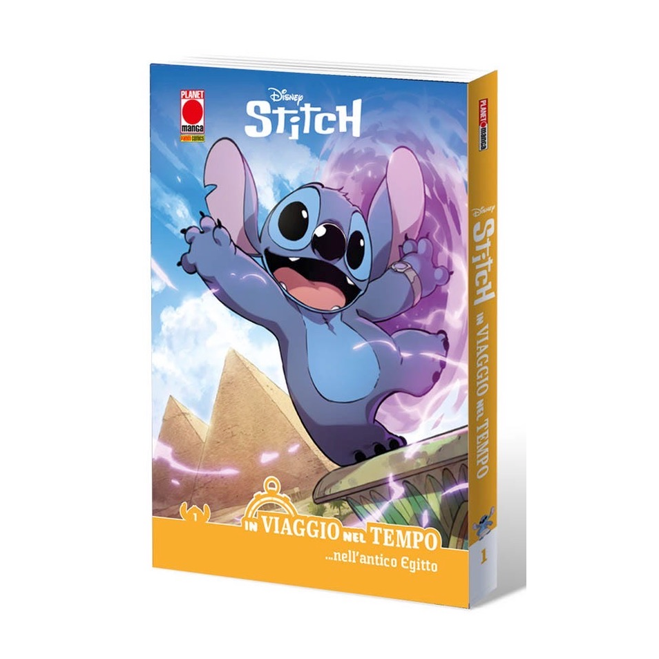 Copertina di Stitch: In viaggio nel tempo Vol. 1, fumetto Disney edito da Panini Comics
