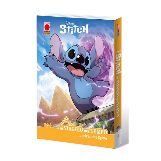 Copertina di Stitch: In viaggio nel tempo Vol. 1, fumetto Disney edito da Panini Comics