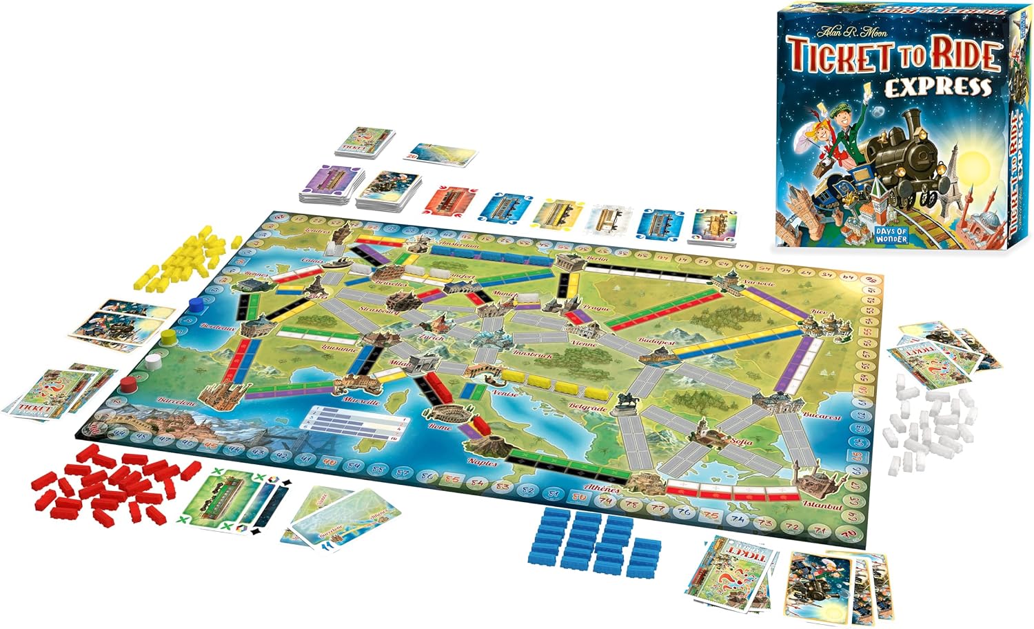 Ticket to Ride Express - contenuto della scatola