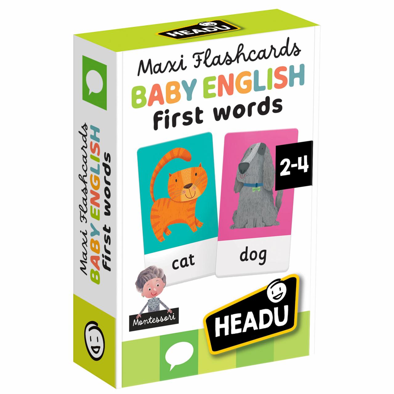 Maxi Flashcards Montessori Baby English - Headu