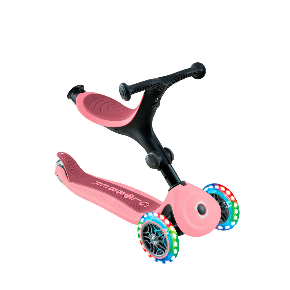 Globber - GoUp Active Lights 360° - Deep Pastel Pink - Centroscuola