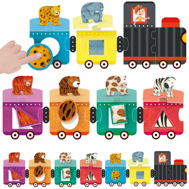 Shapes & Colors Tactile Train - Headu - trenino tattile