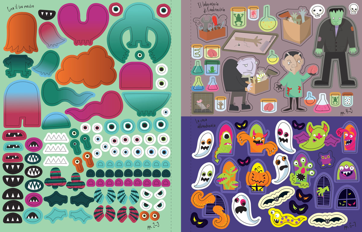 Libri con adesivi - Halloween - Usborne - pagine interne