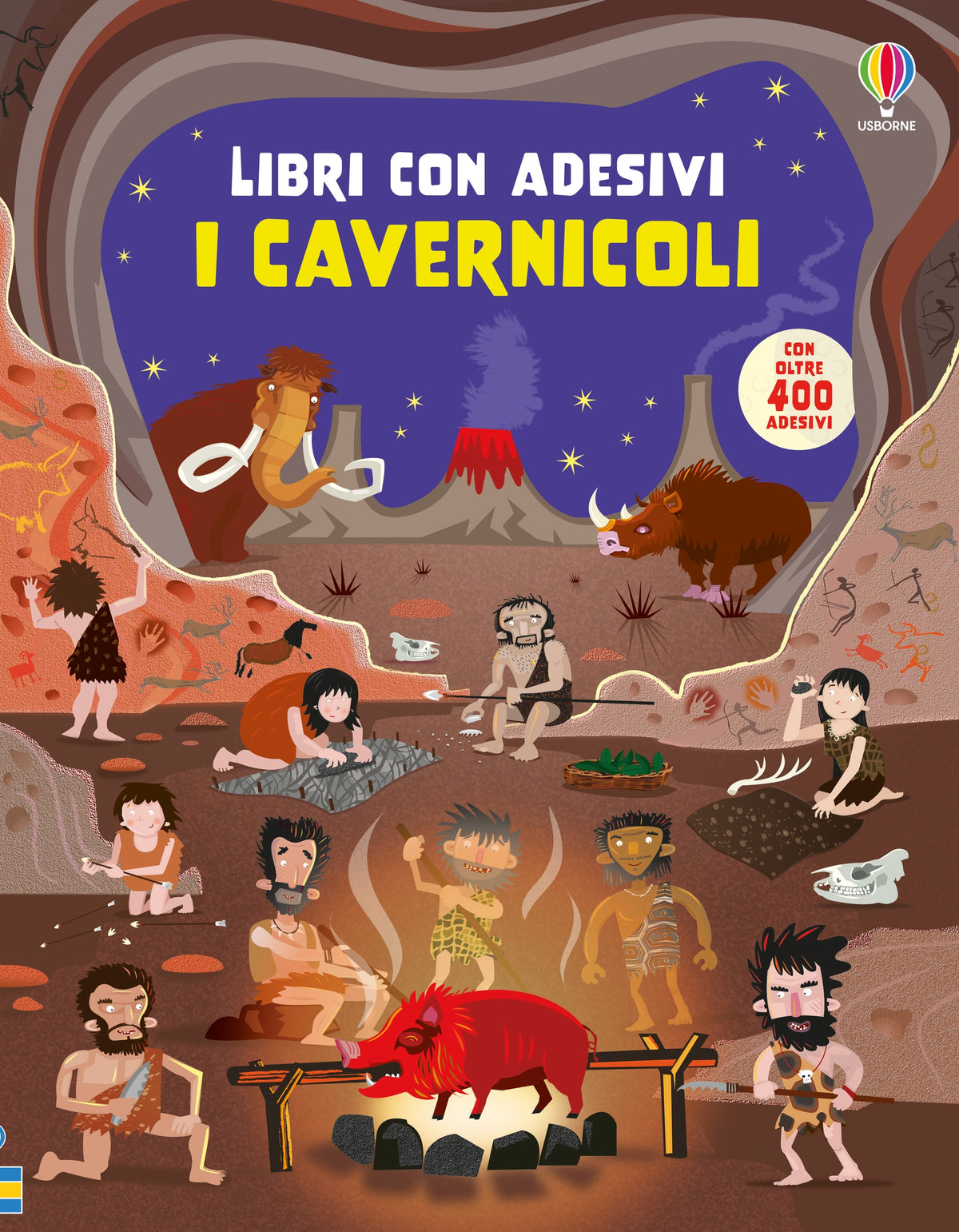 Libri con adesivi - I cavernicoli - Fiona Watt - Usborne - copertina