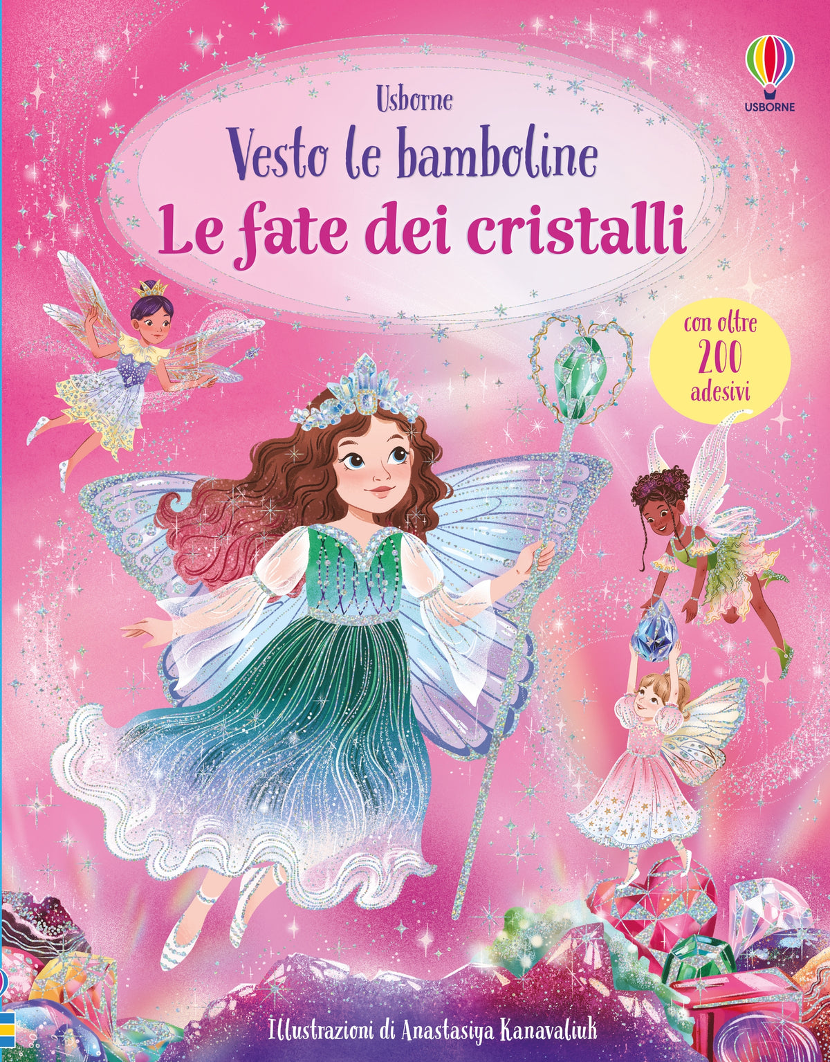 Vesto le bamboline - Le fate dei cristalli - Fiona Watt - Usborne - copertina