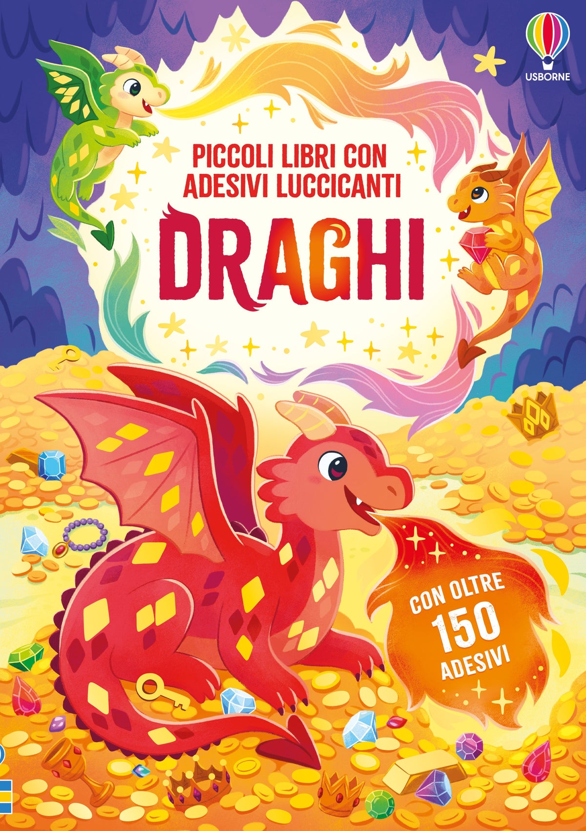 Piccoli libri con adesivi luccicanti - Draghi - Alice Beecham - Usborne - copertina