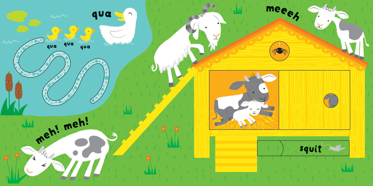 Primi libri tattili Trascina e scopri - Fattoria - Usborne - pagine interne