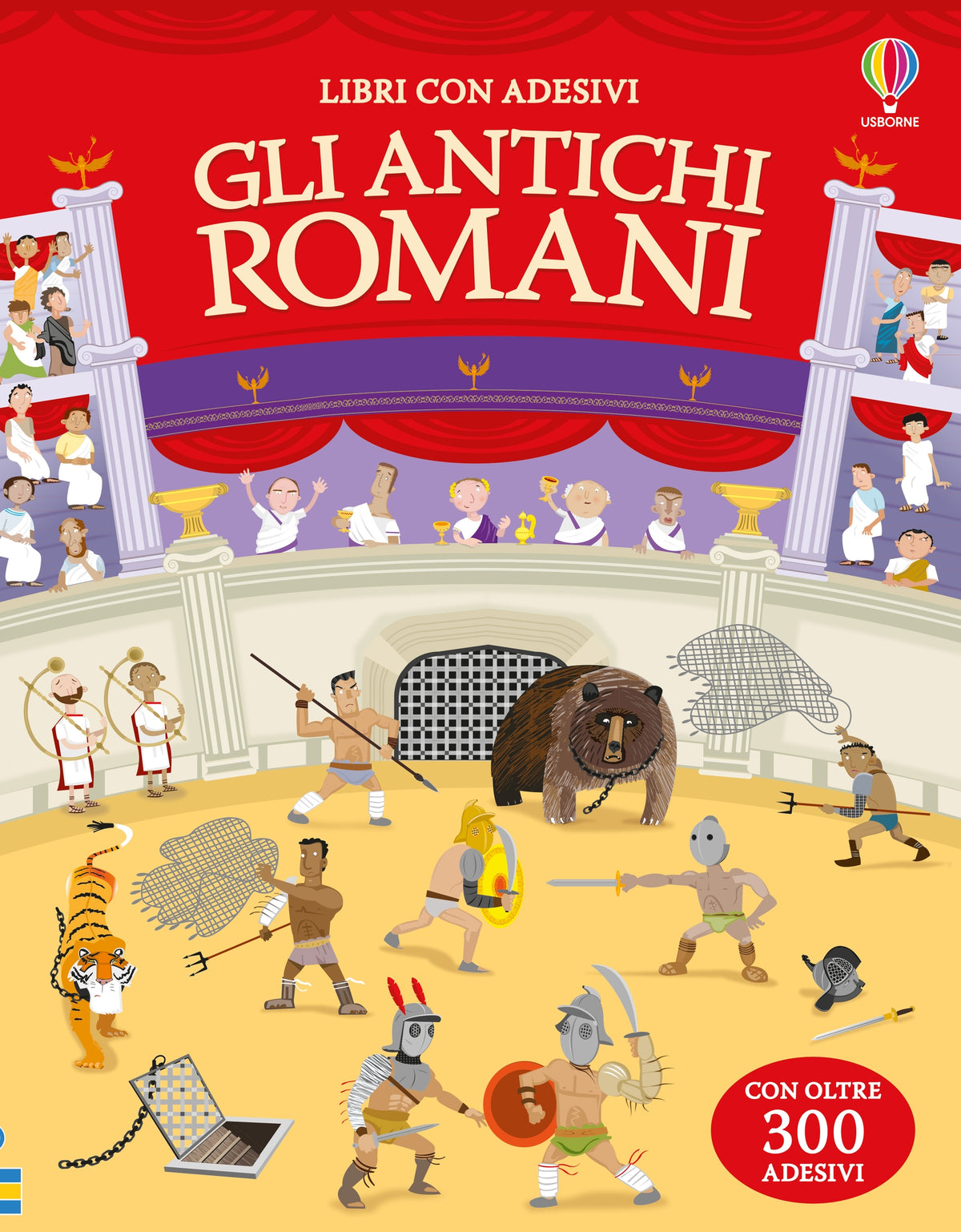 Libri con adesivi - Gli antichi Romani - Fiona Watt - Usborne - copertina