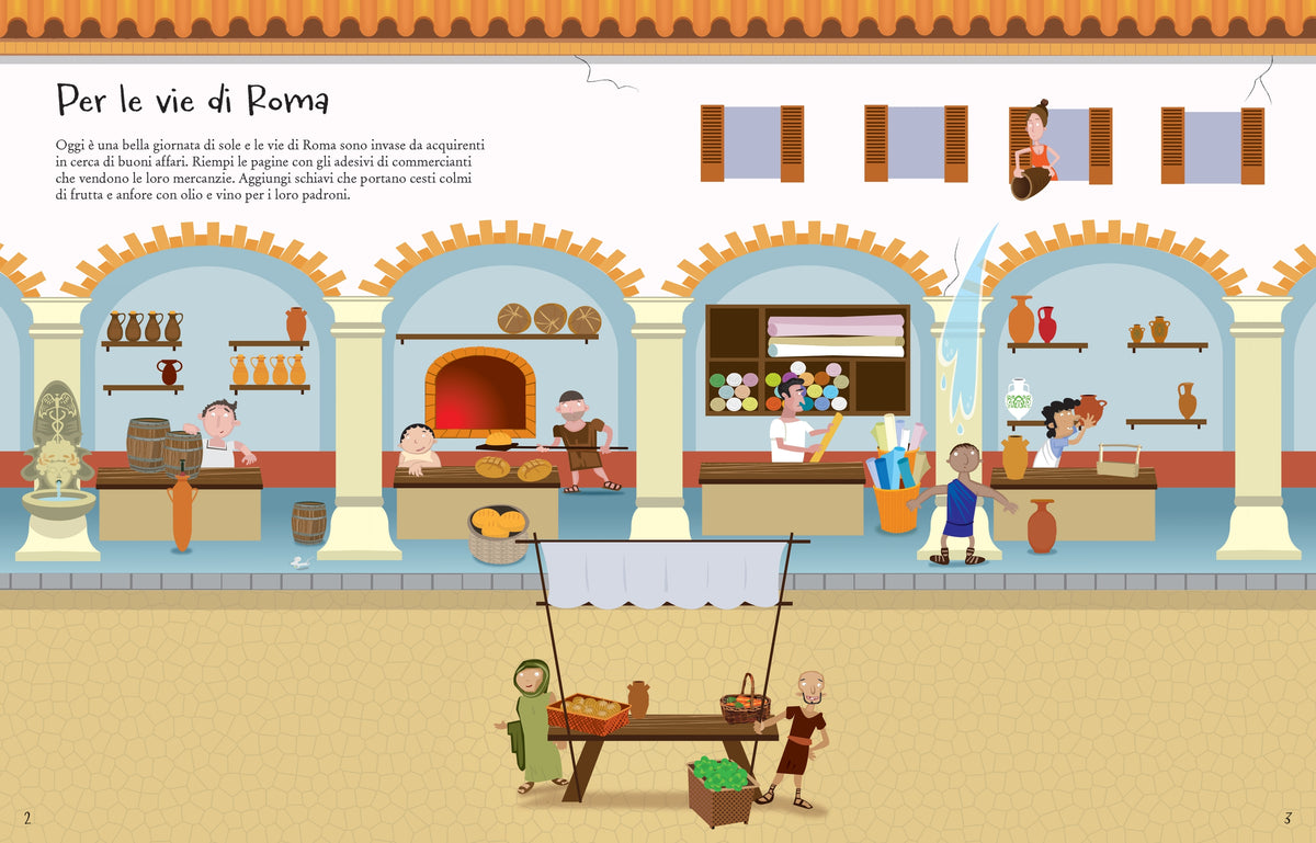 Libri con adesivi - Gli antichi Romani - Usborne - pagine interne