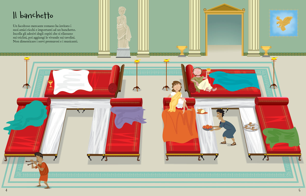 Libri con adesivi - Gli antichi Romani - Usborne - pagine interne