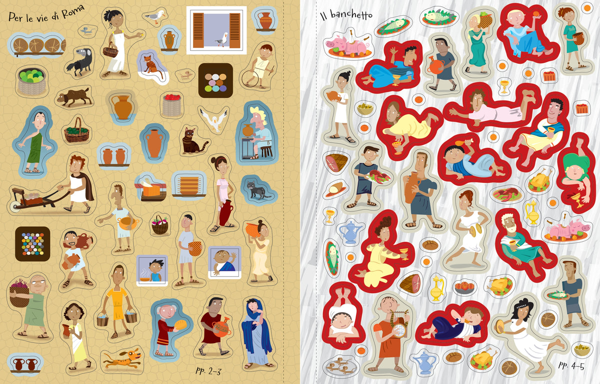 Libri con adesivi - Gli antichi Romani - Usborne - pagine interne