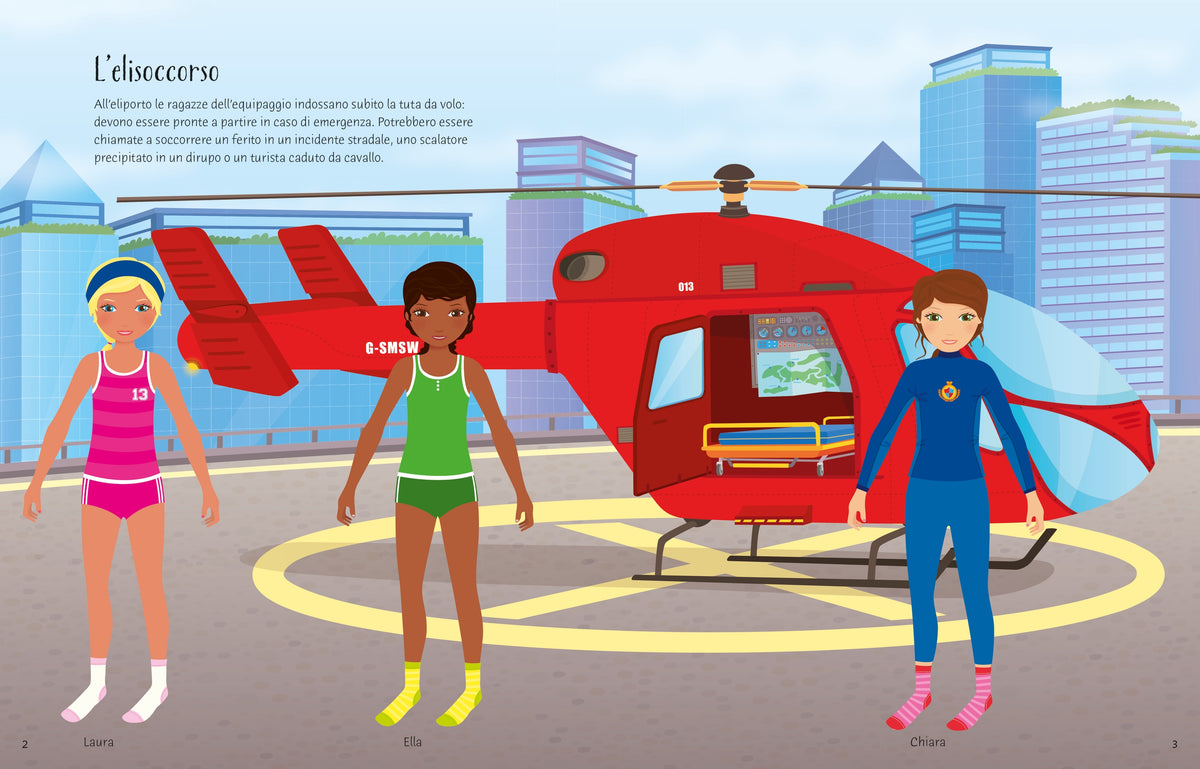 Vesto le bamboline - Ragazze d'azione e Pattinatrici - Usborne - pagine interne