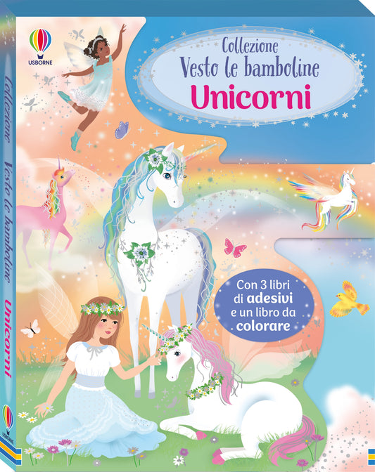 Collezione Vesto le bamboline - Unicorni - Fiona Watt - Usborne - copertina
