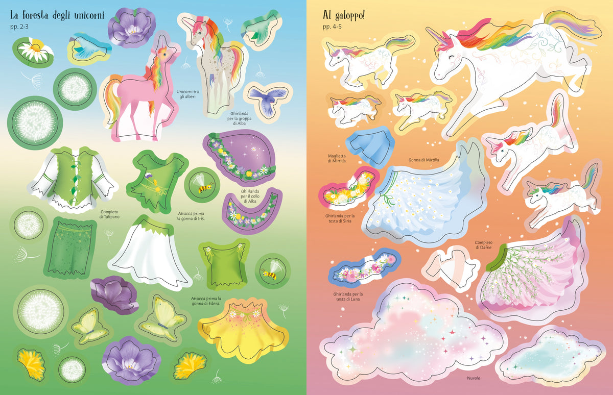 Collezione Vesto le bamboline - Unicorni - Usborne - pagine interne