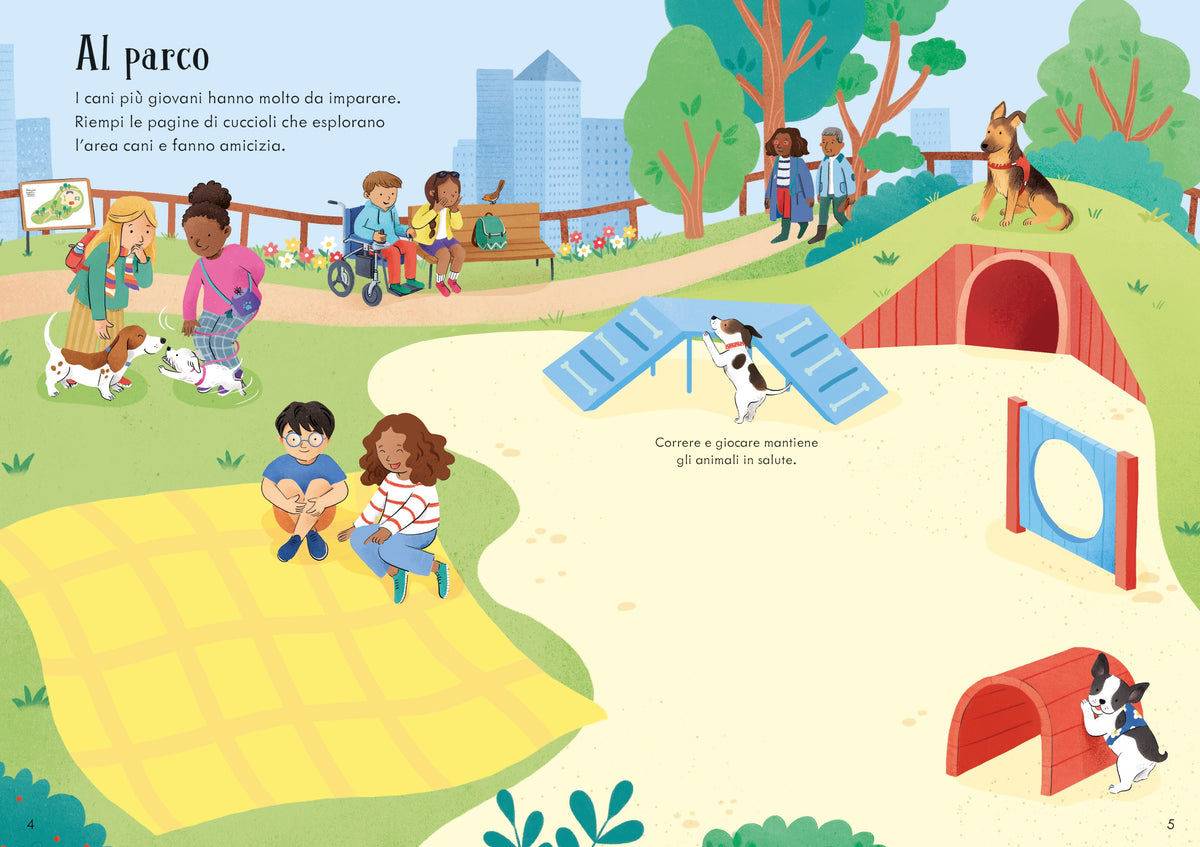 Piccoli libri con adesivi - Cani e cuccioli - Usborne - pagine interne