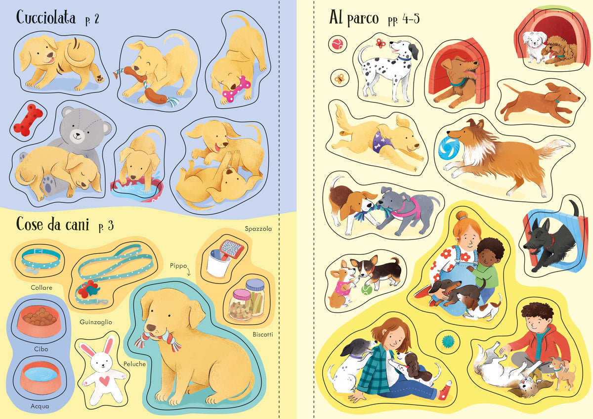 Piccoli libri con adesivi - Cani e cuccioli - Usborne - pagine interne