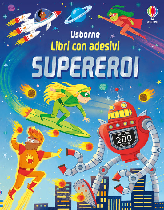 Libri con adesivi - Supereroi - Kate Nolan - Usborne - copertina