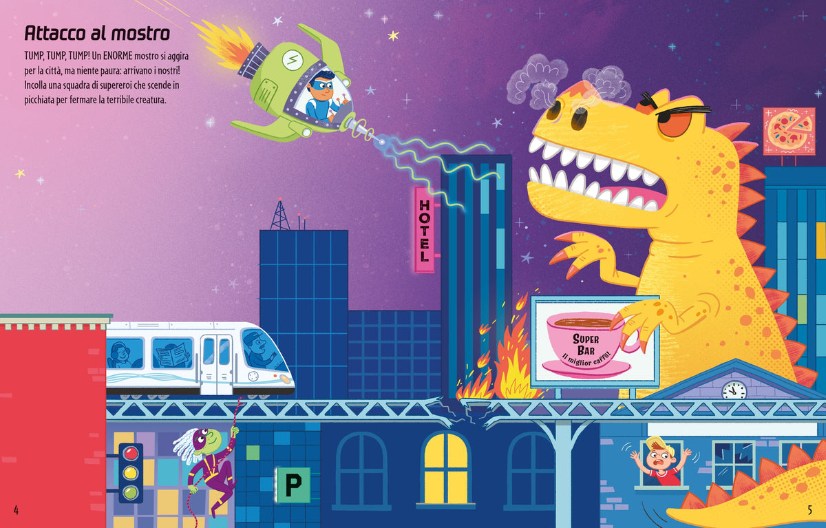Libri con adesivi - Supereroi - Usborne - pagine interne