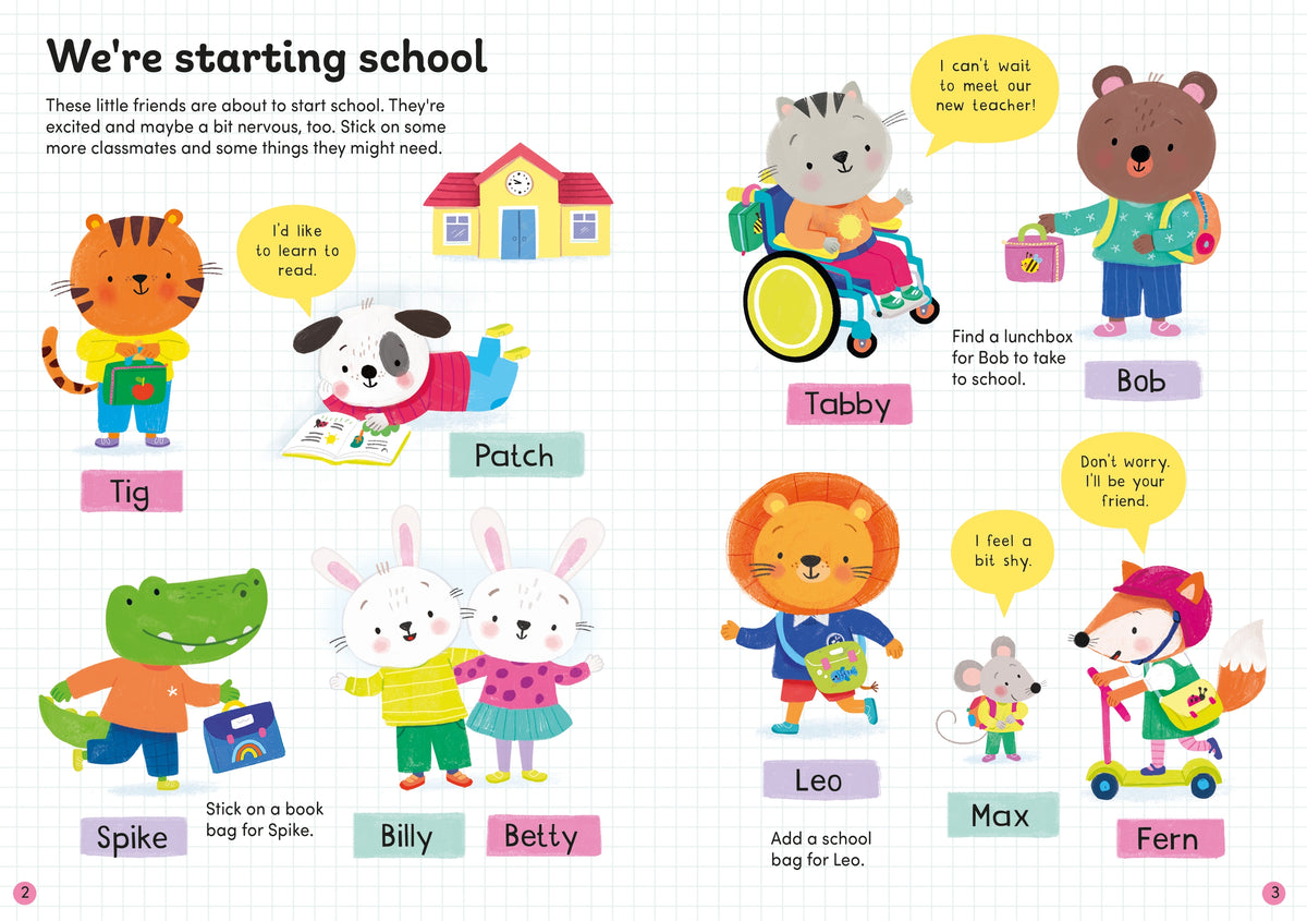 Little First Stickers: First Day at School - Usborne - pagine interne