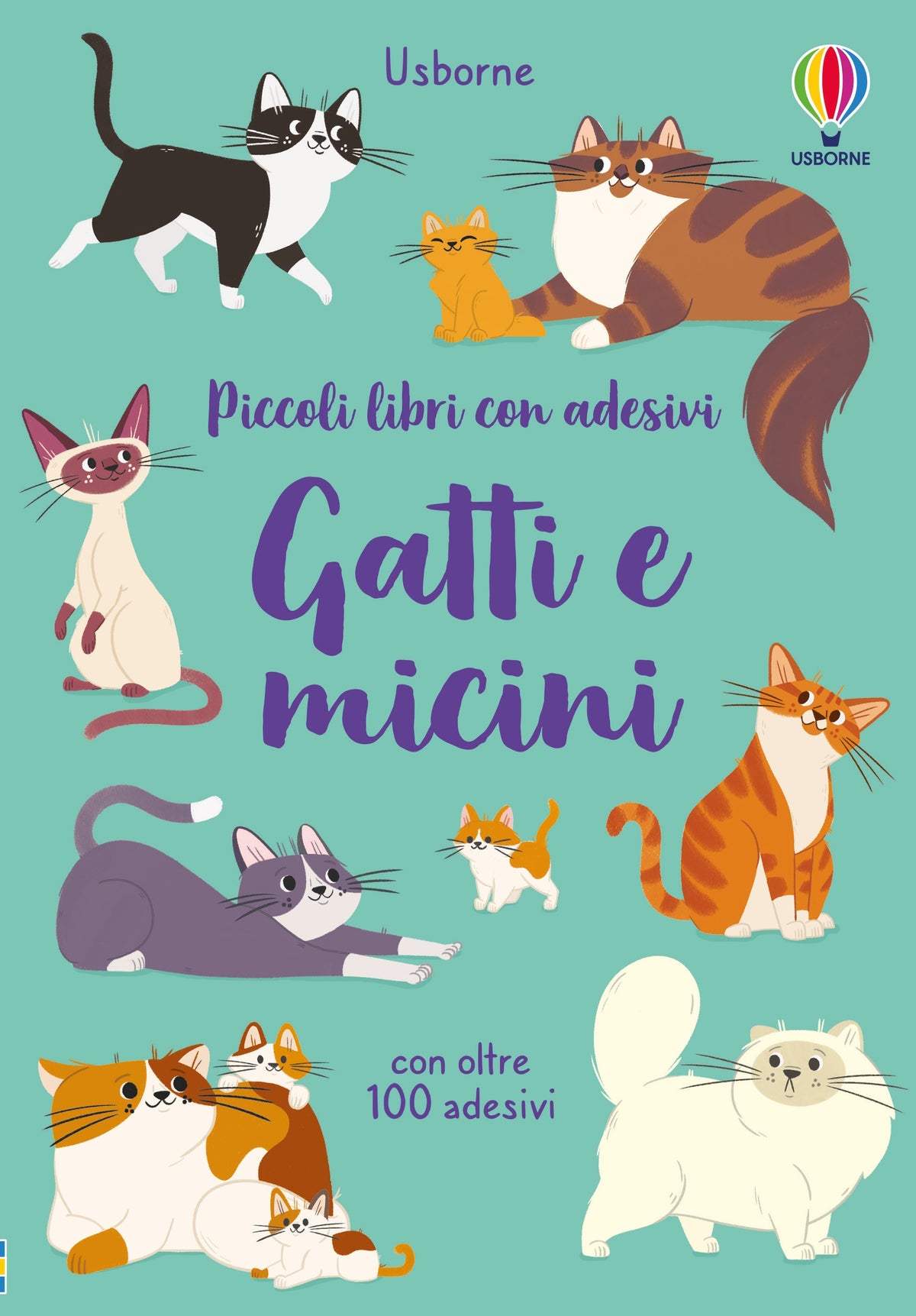Piccoli libri con adesivi - Gatti e micini - Caroline Young - Usborne - copertina