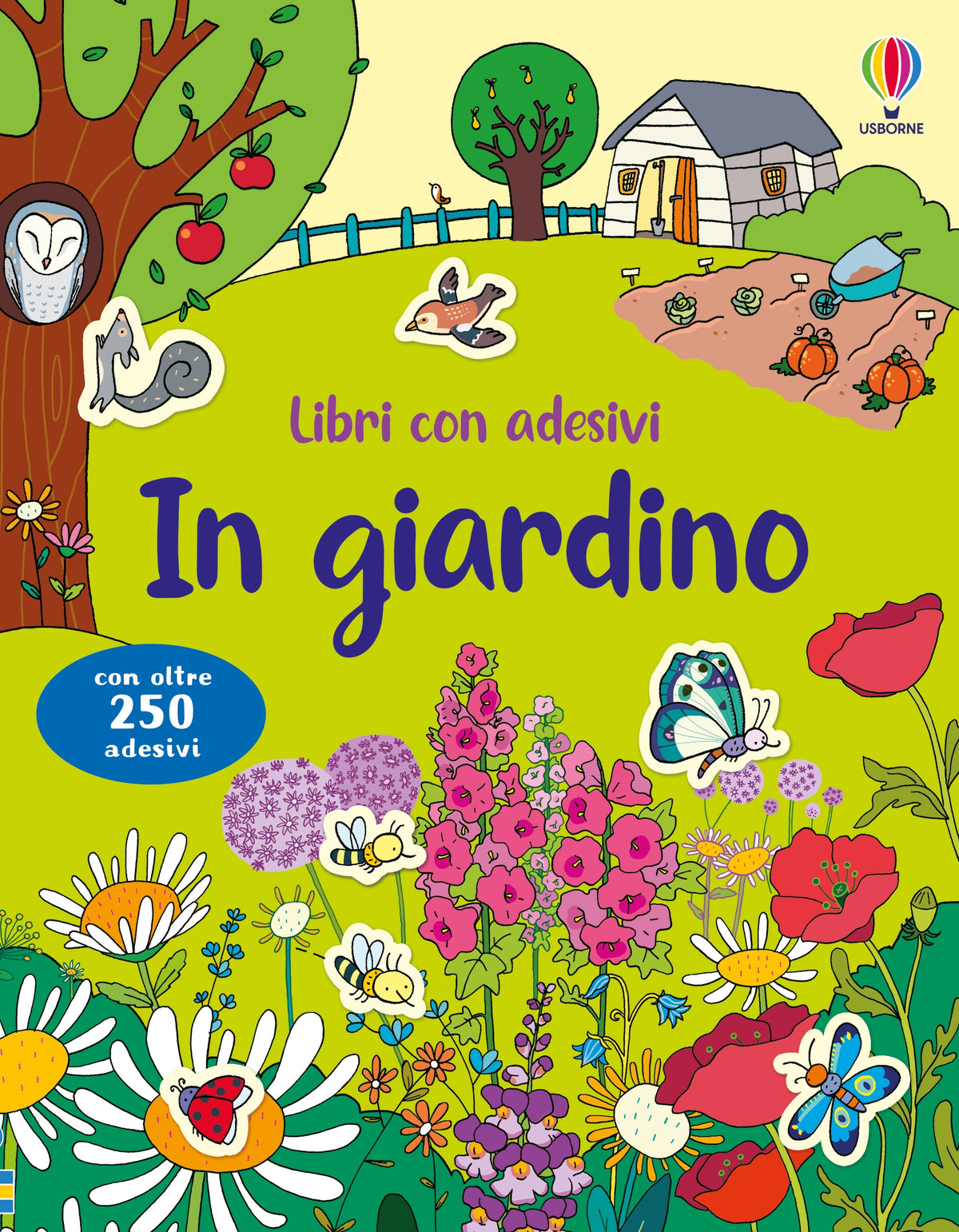 Libri con adesivi - In giardino - Caroline Young - Usborne - copertina