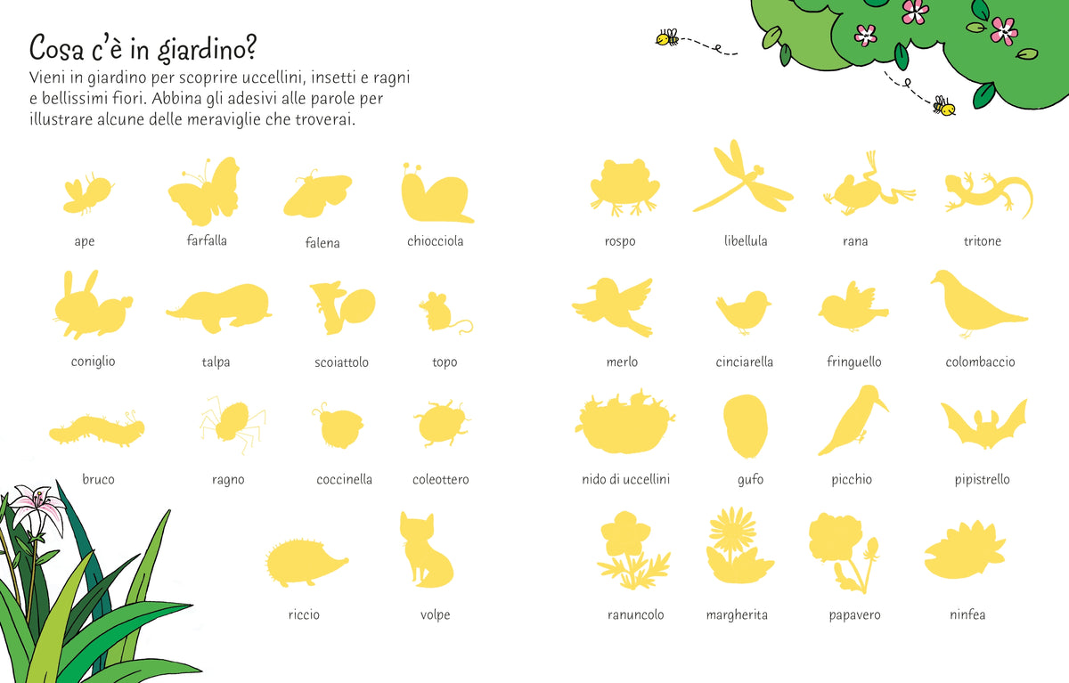 Libri con adesivi - In giardino - Usborne - pagine interne