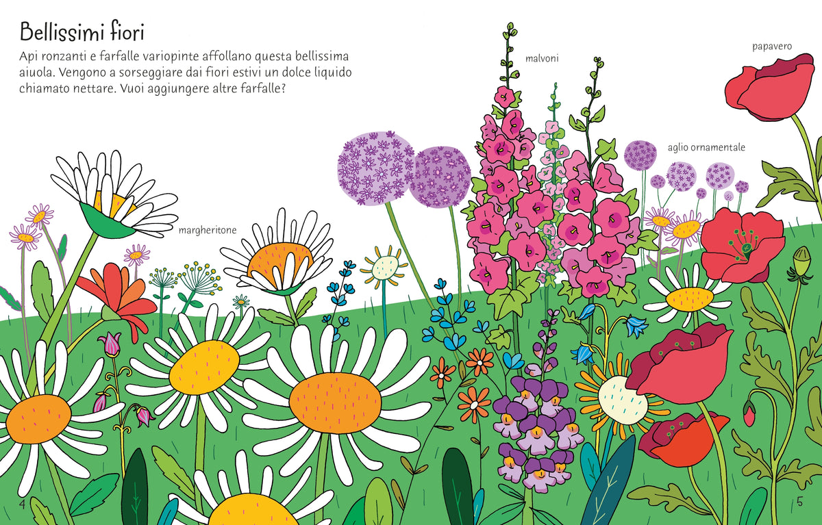 Libri con adesivi - In giardino - Usborne - pagine interne