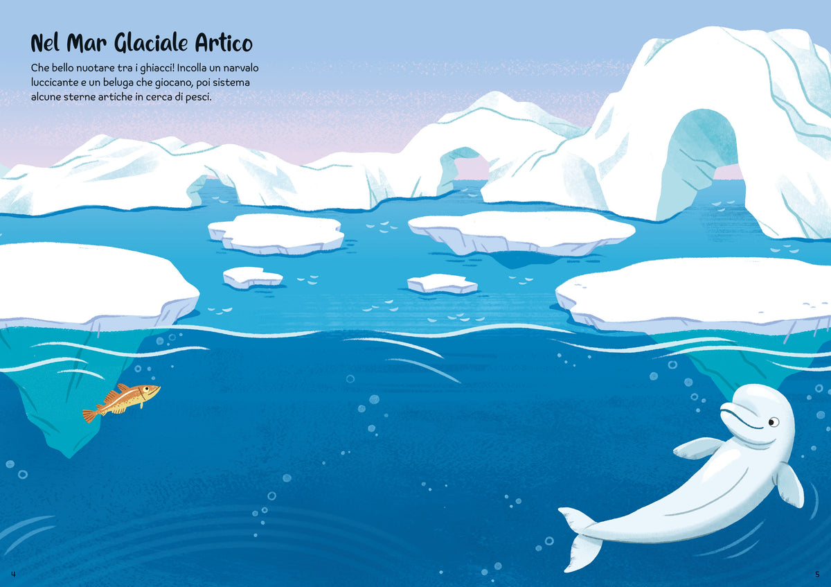 Piccoli libri con adesivi luccicanti - Nel mare - Usborne - pagine interne