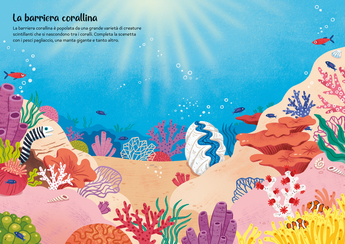 Piccoli libri con adesivi luccicanti - Nel mare - Usborne - pagine interne