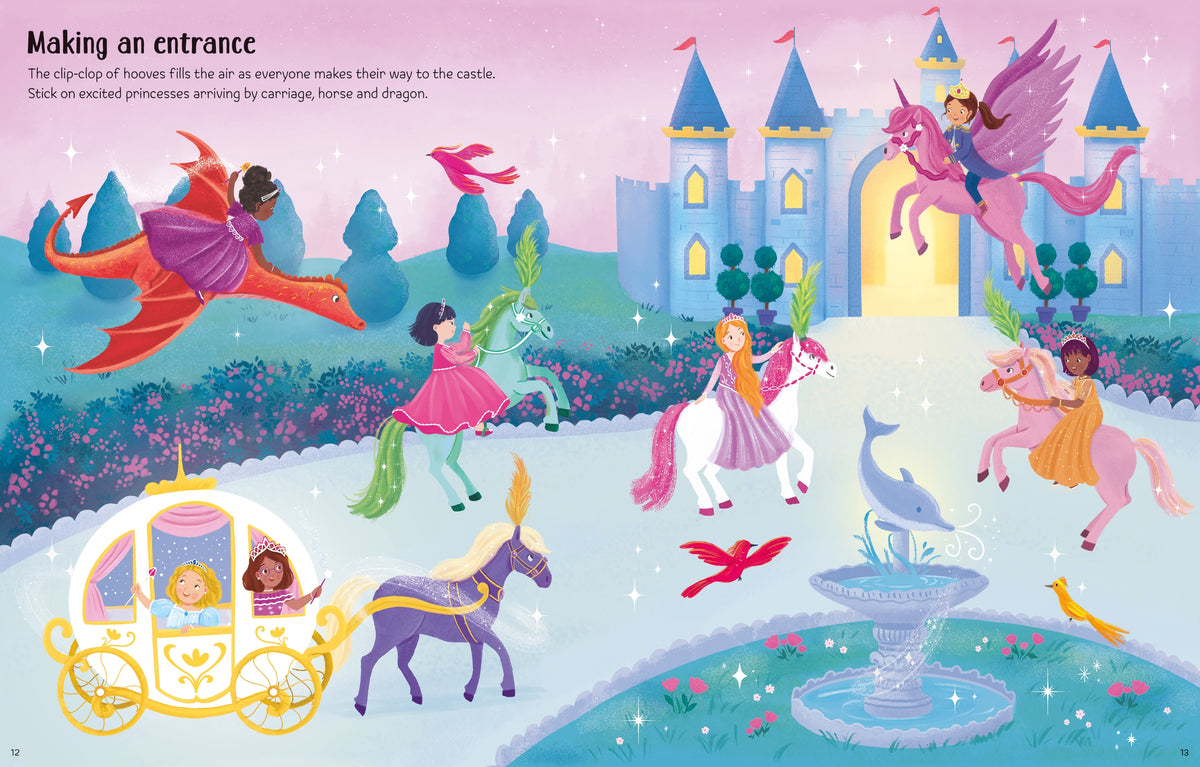 First Sticker Book Sparkly Princesses - Usborne - pagine interne