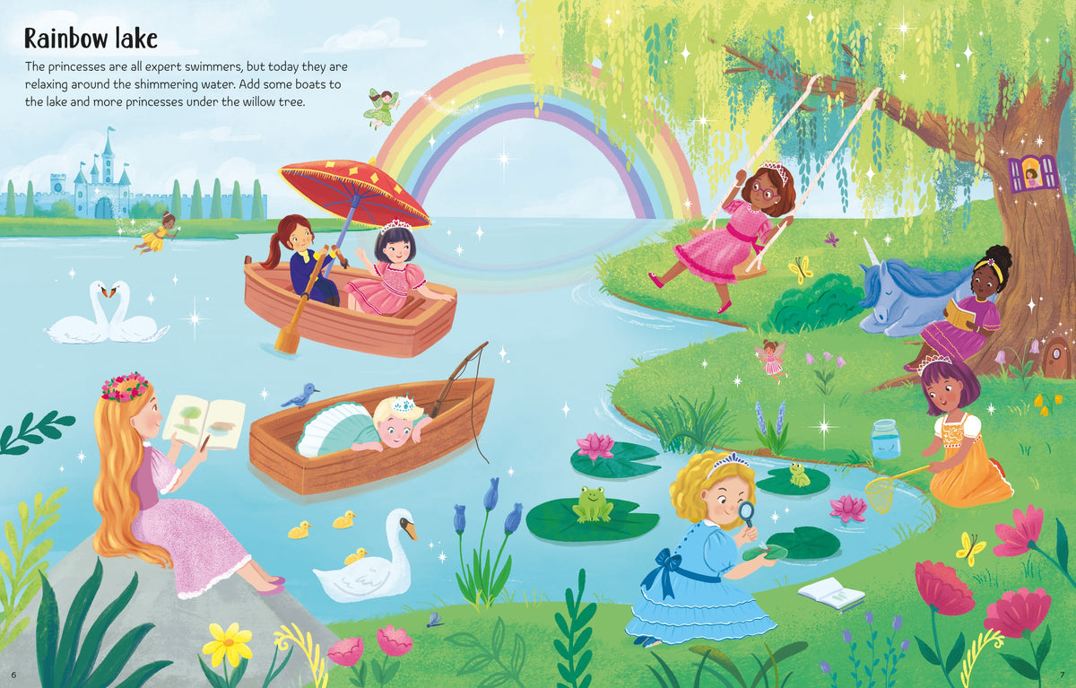 First Sticker Book Sparkly Princesses - Usborne - pagine interne