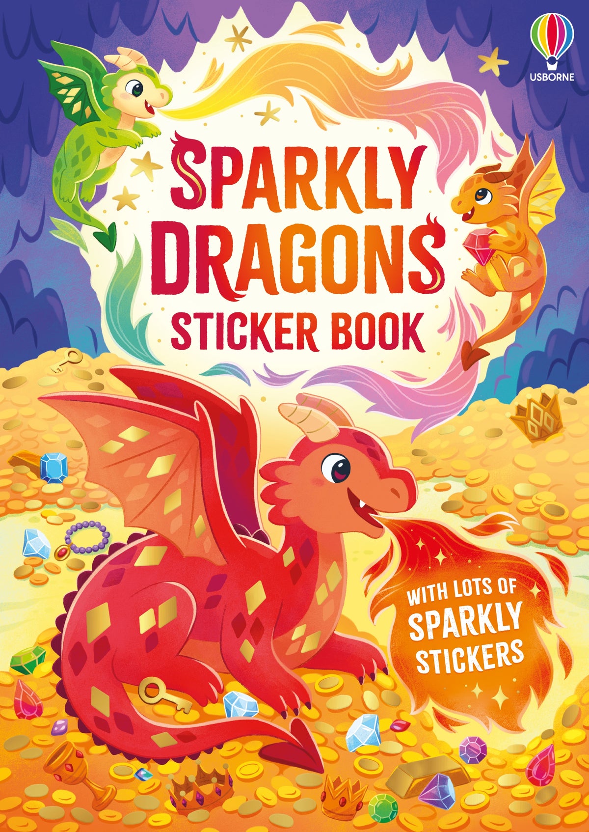 Sparkly Dragons Sticker Book - Usborne - pagine interne
