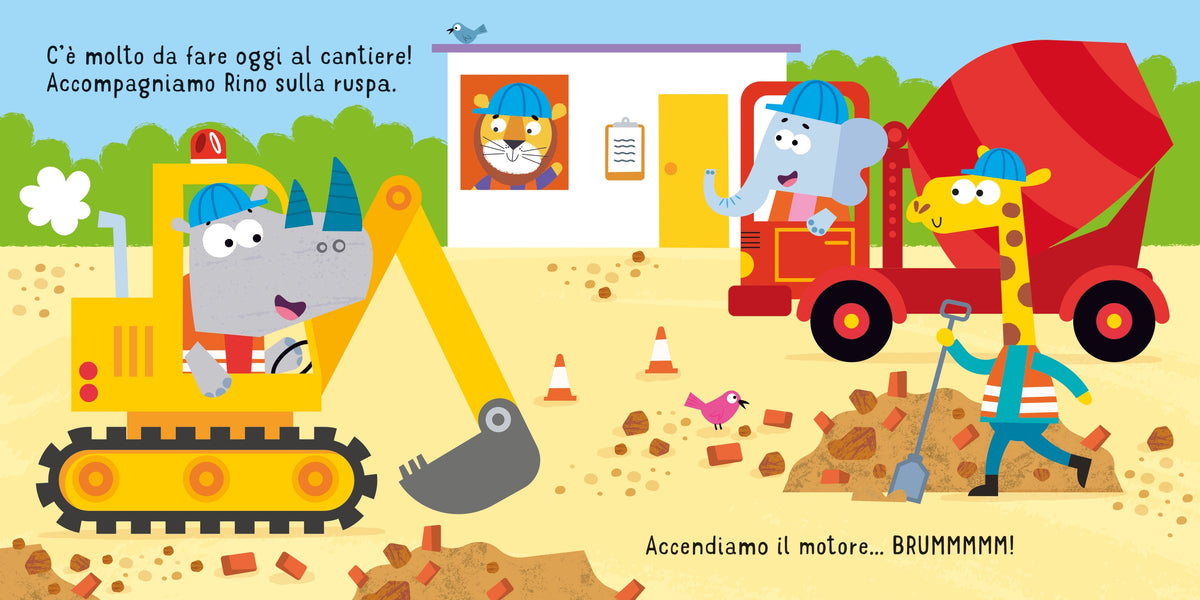 Libri sonori - Tutti a bordo! - La ruspa - Usborne - pagine interne