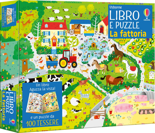 Libro e puzzle - La fattoria - Kirsteen Robson - Usborne - copertina