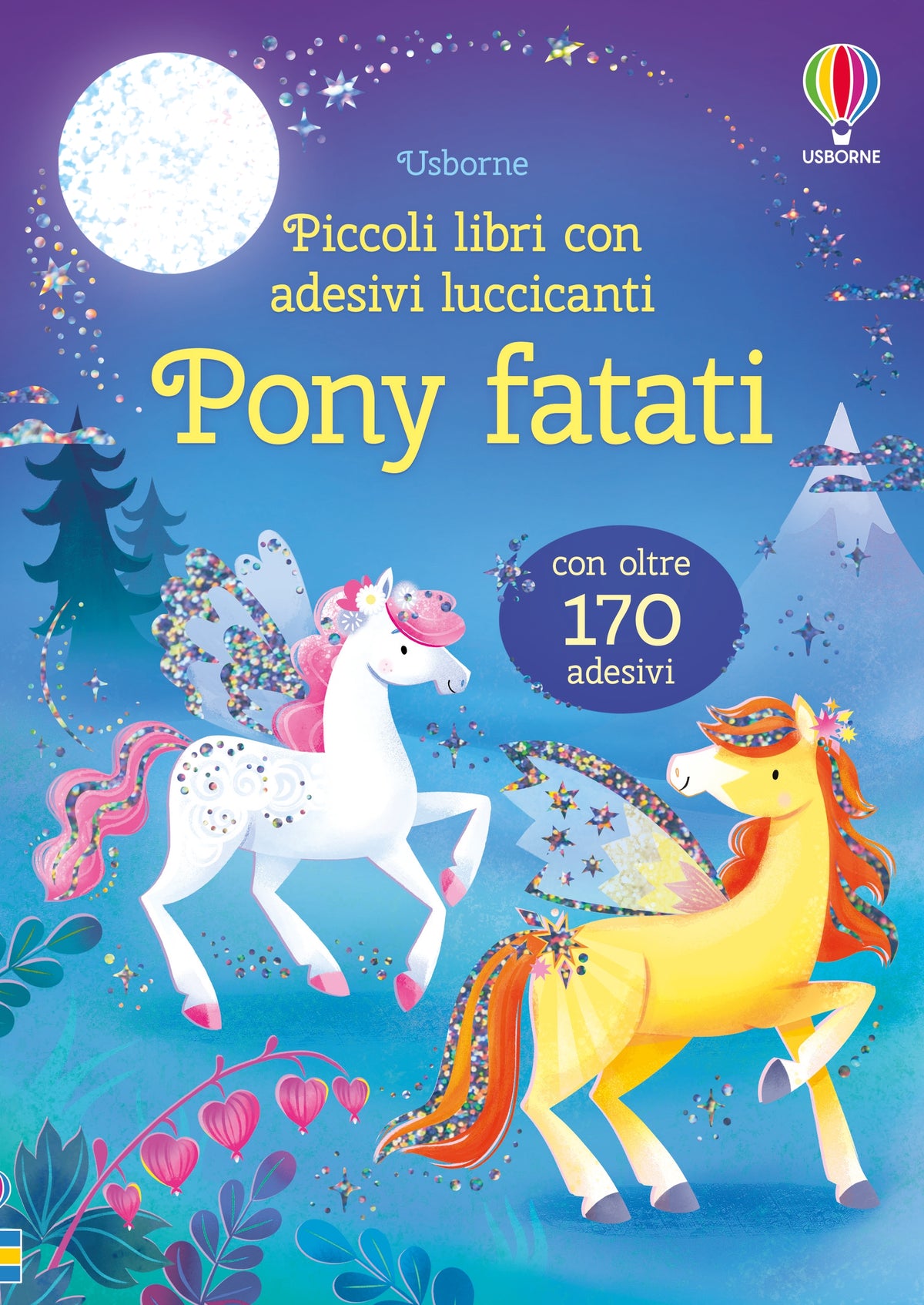 Piccoli libri con adesivi luccicanti - Pony fatati - Holly Bathie - Usborne - copertina