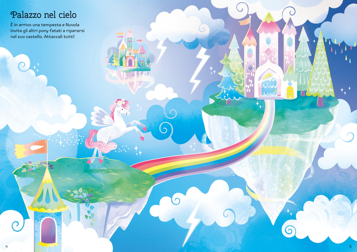 Piccoli libri con adesivi luccicanti - Pony fatati - Usborne - pagine interne