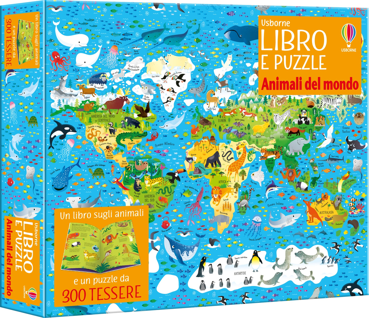 Libro e puzzle - Animali del mondo - Kirsteen Robson, Sam Smith - Usborne - copertina