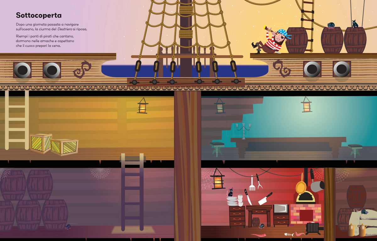 Libri con adesivi - I pirati - Usborne - pagine interne