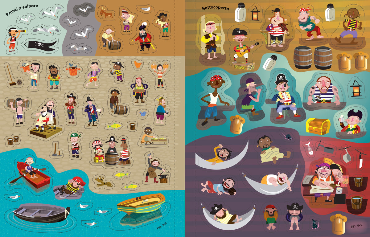 Libri con adesivi - I pirati - Usborne - pagine interne