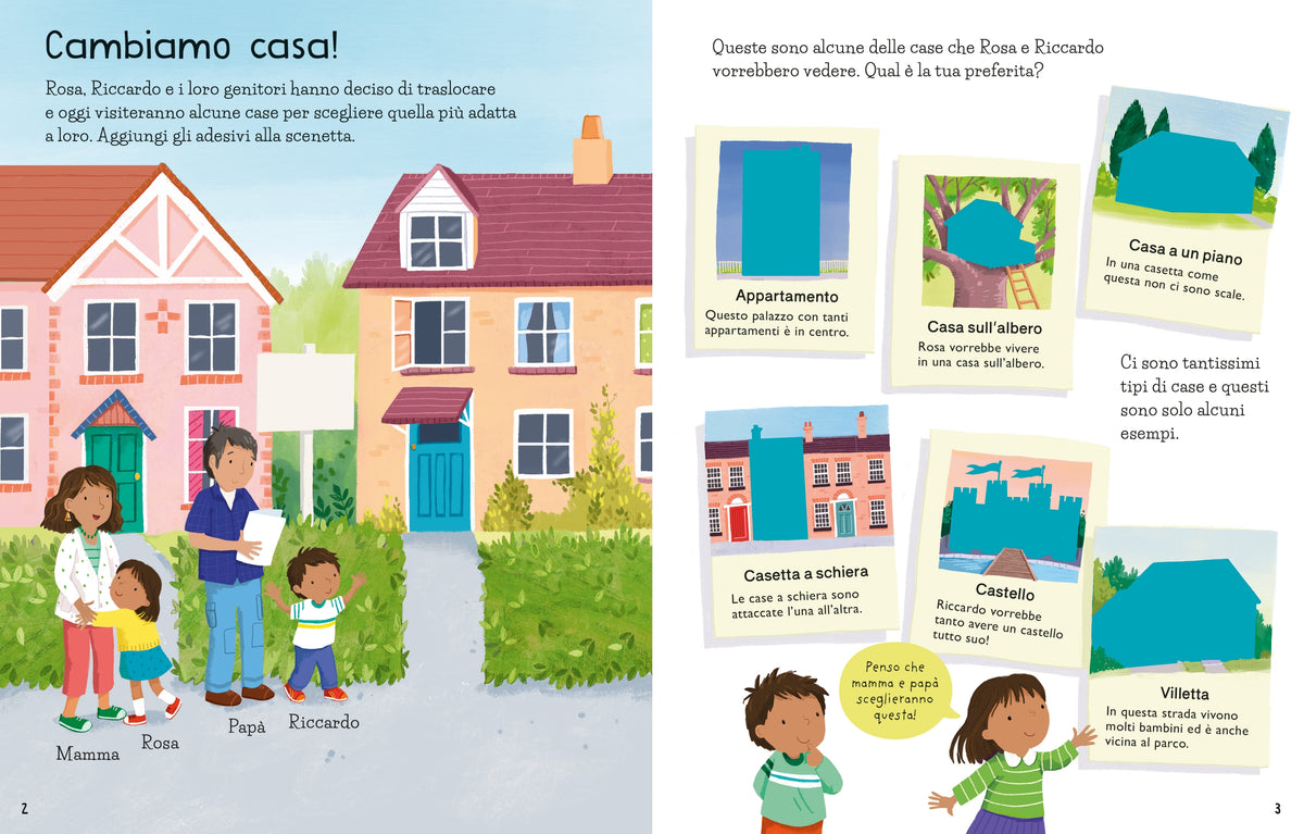 Libri con adesivi - La nuova casa - Usborne - pagine interne
